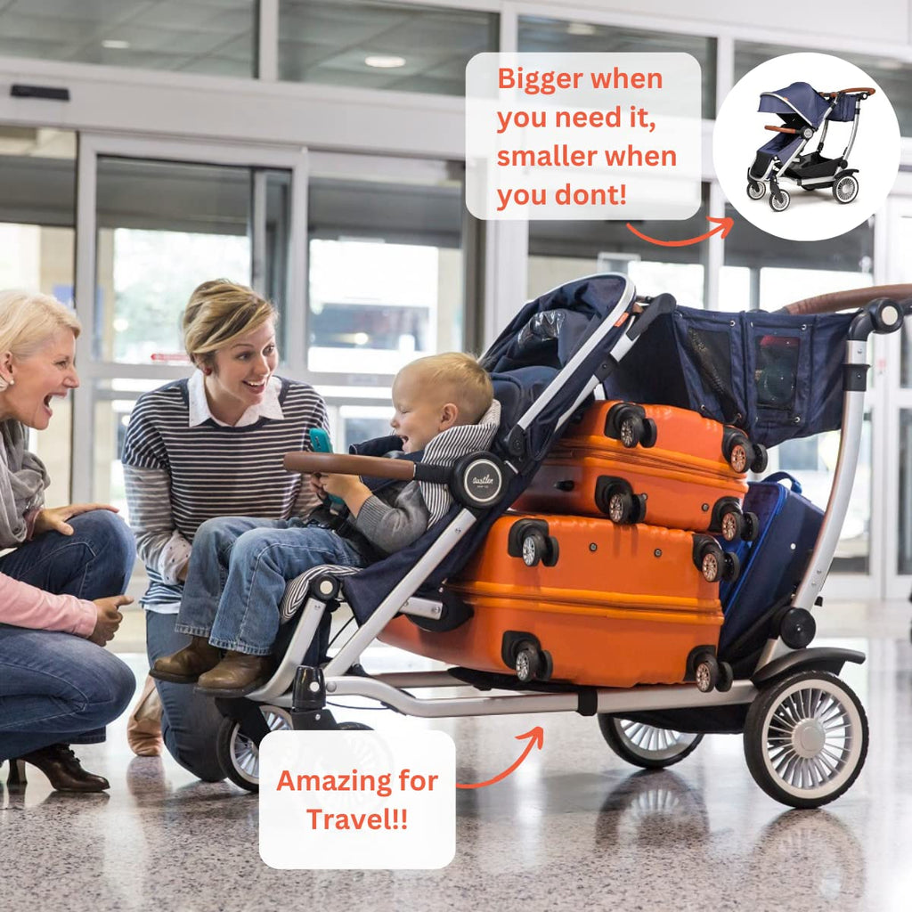 Black Double Stroller D6970