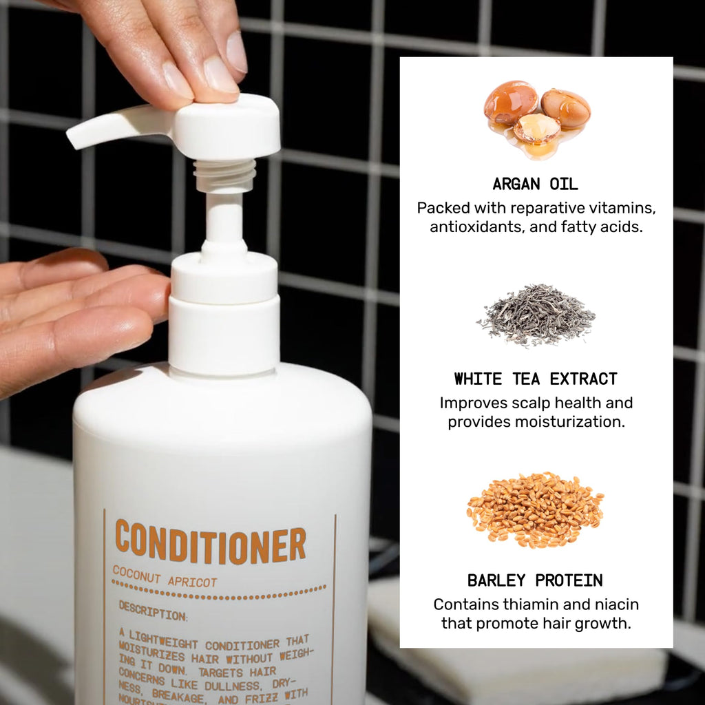 Shampoo and Conditioner Bundle Coconut Apricot 32 oz X6247