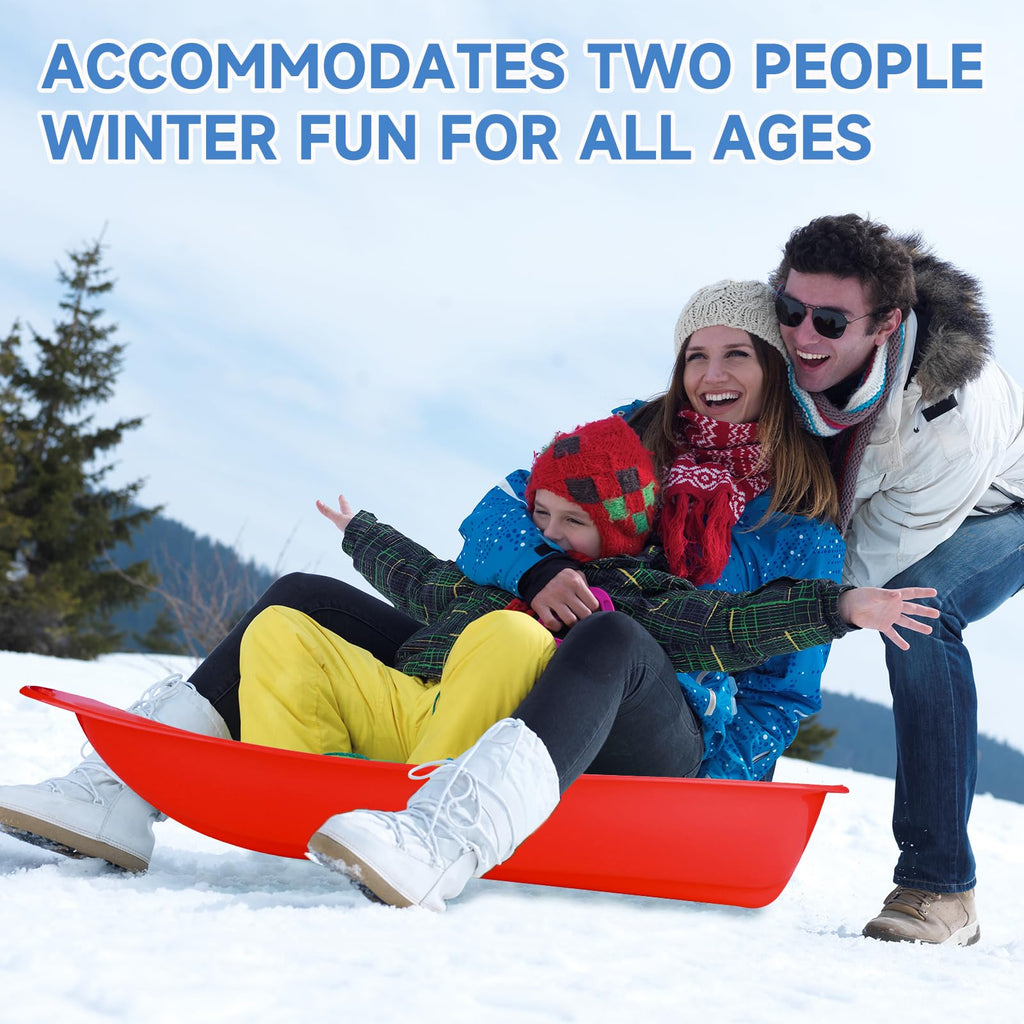35 inch Plastic Snow Sled with Leash G650