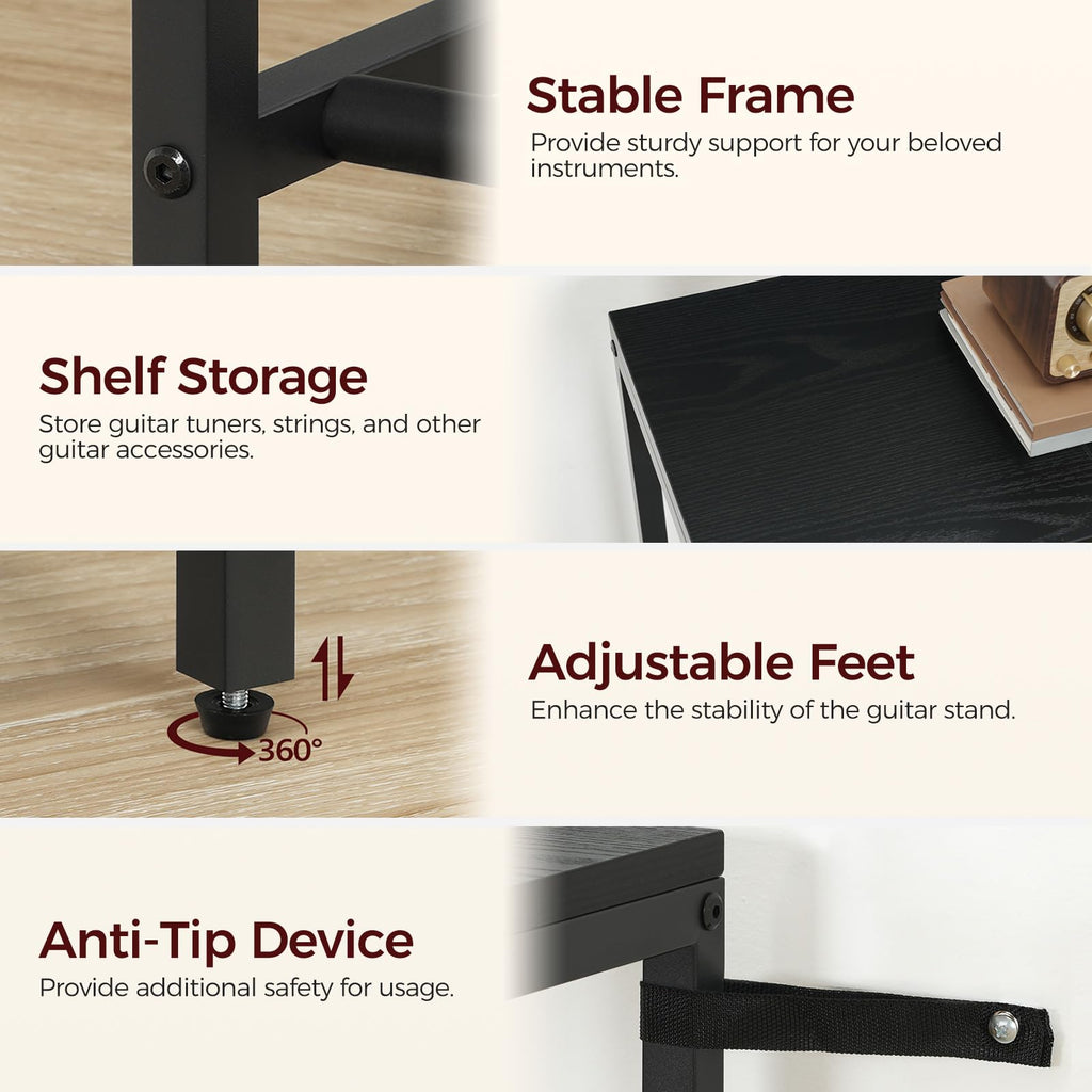 Guitar Stand, Multi-Guitar Rack, AMP Stand, Record Rack Z539