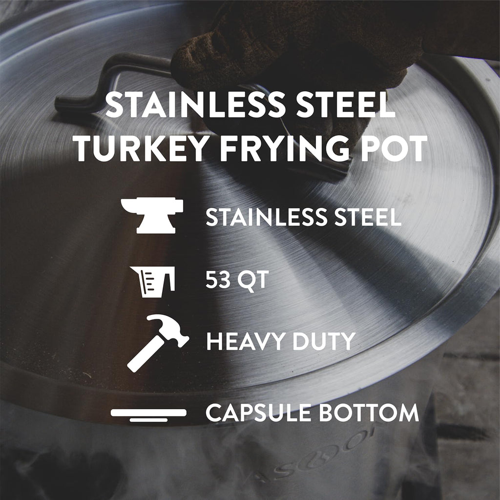 Stainless Steel 53qt Stockpot with Basket and Lid E66817