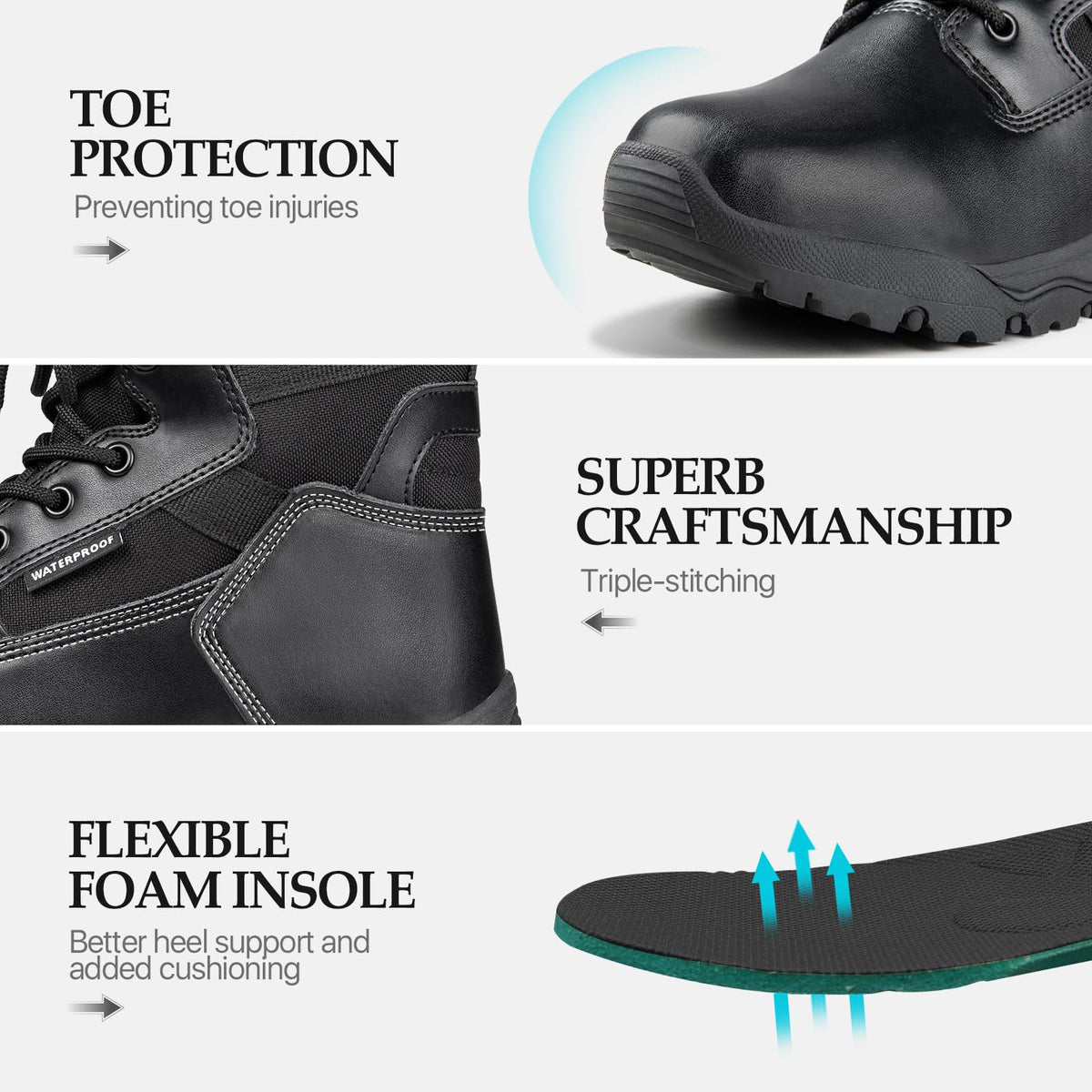 Lightweight Suede Leather Waterproof Work Boots N241