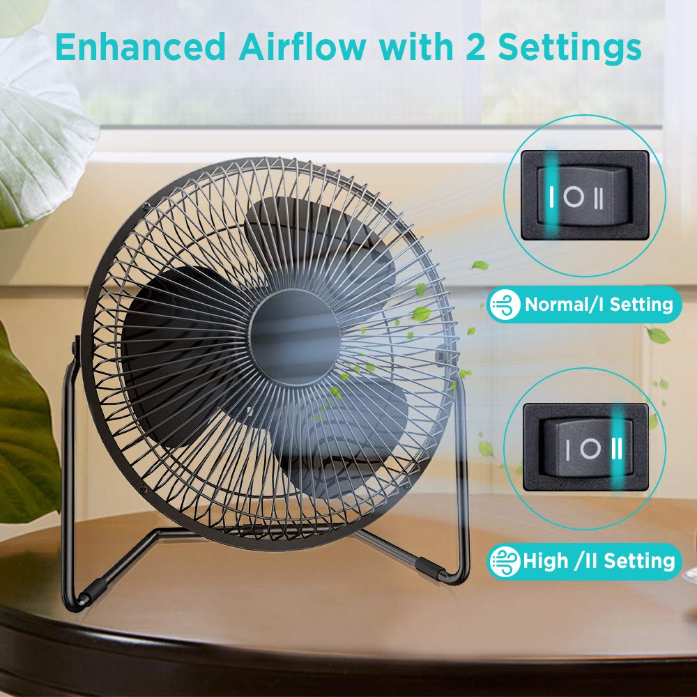 9 Inch USB Powered Desk Fan with Metal Frame D656864