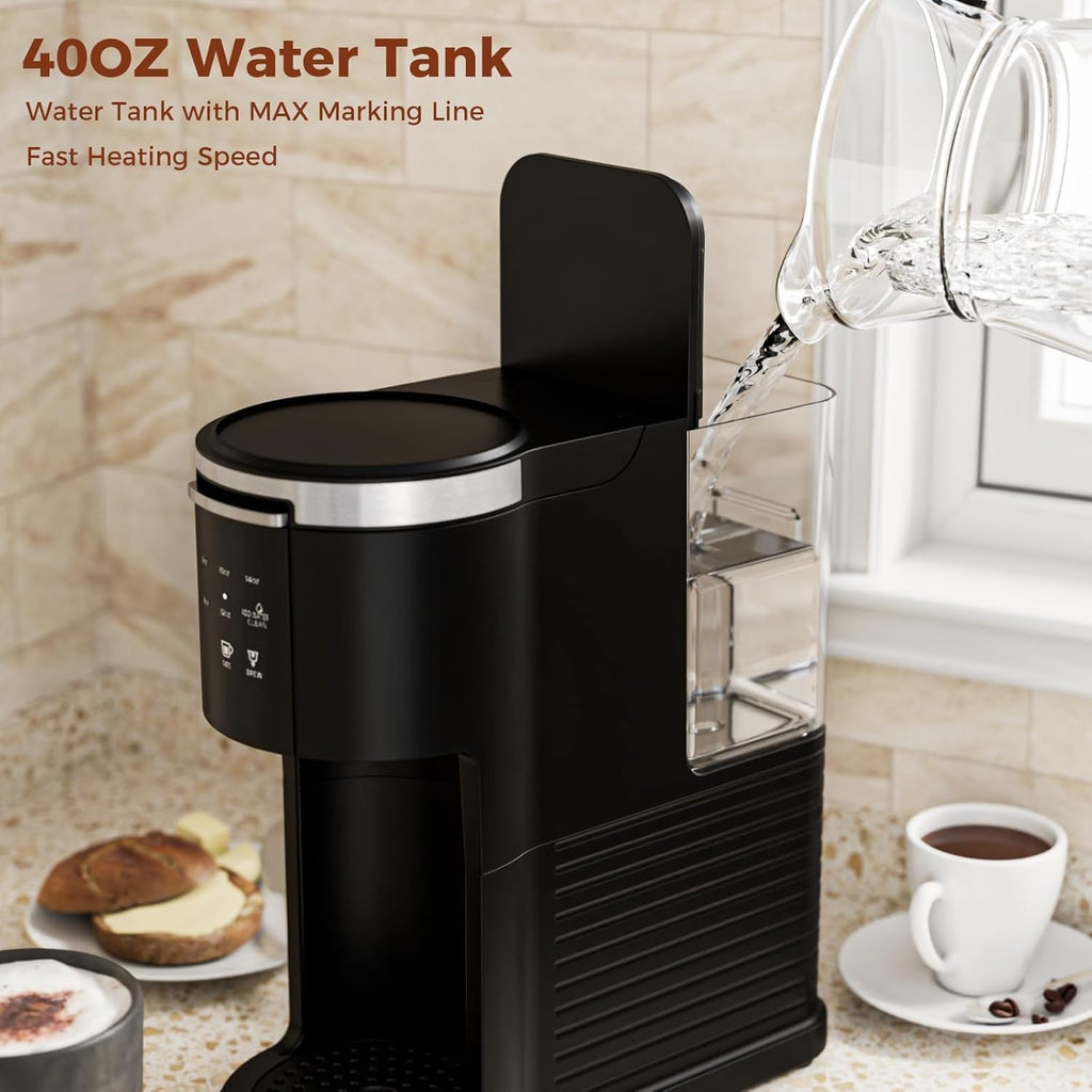 Single Serve 2 in 1 Coffee Maker with 40oz Removable Water Reservoir X653