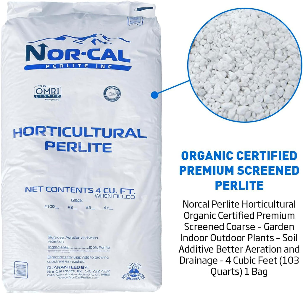Perlite Horticultural Medium Grade Soil Additive 4 Cubic Feet 1 Bag T91354