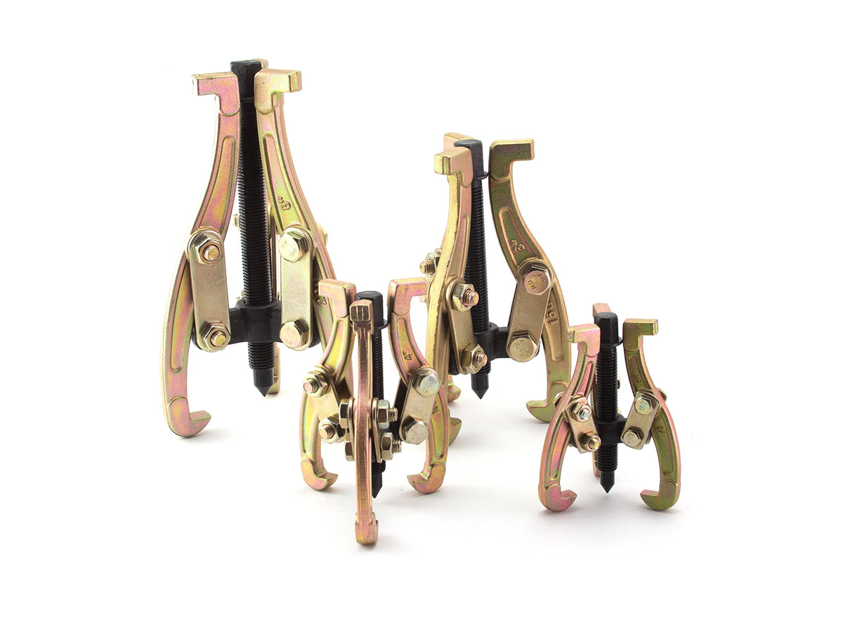 3 Jaw Gear Puller Set 4pc Heavy Duty Heat Treated Q9327