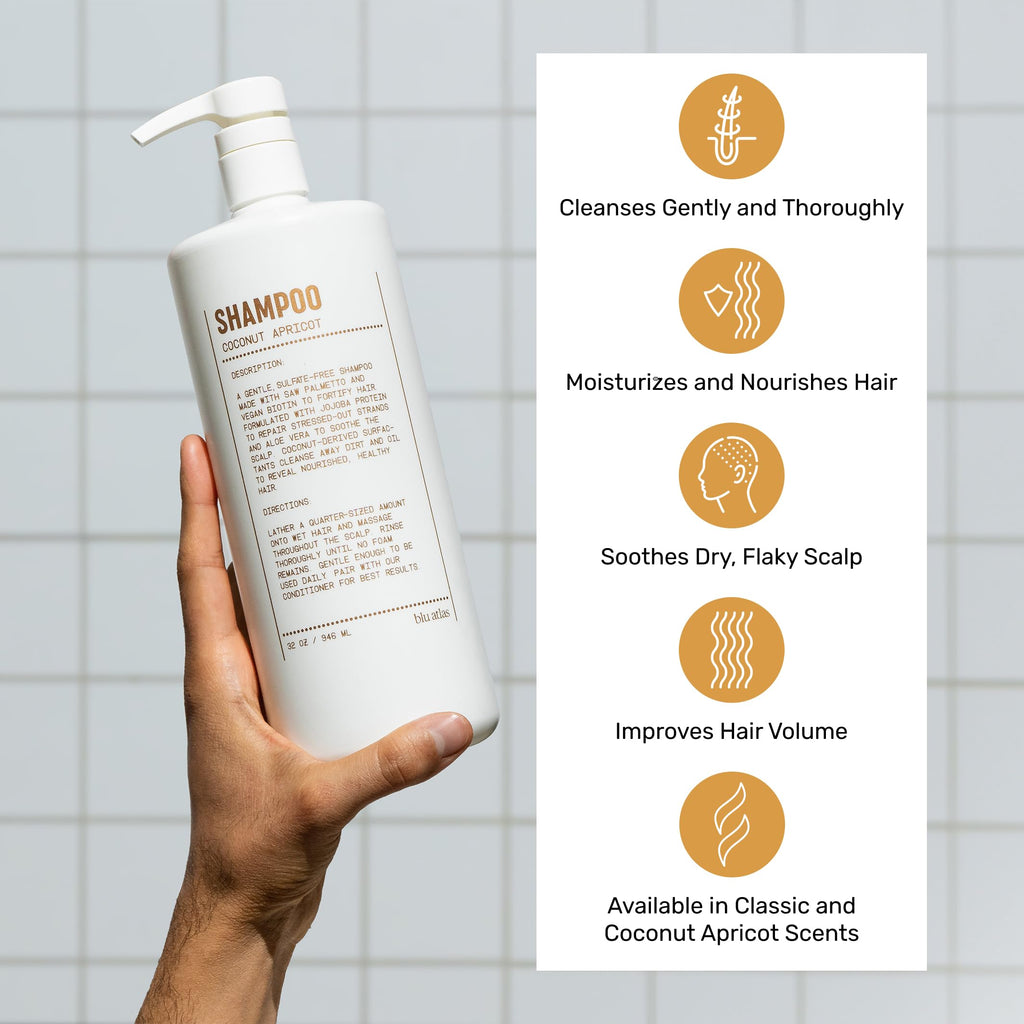 Shampoo and Conditioner Bundle Coconut Apricot 32 oz X6247