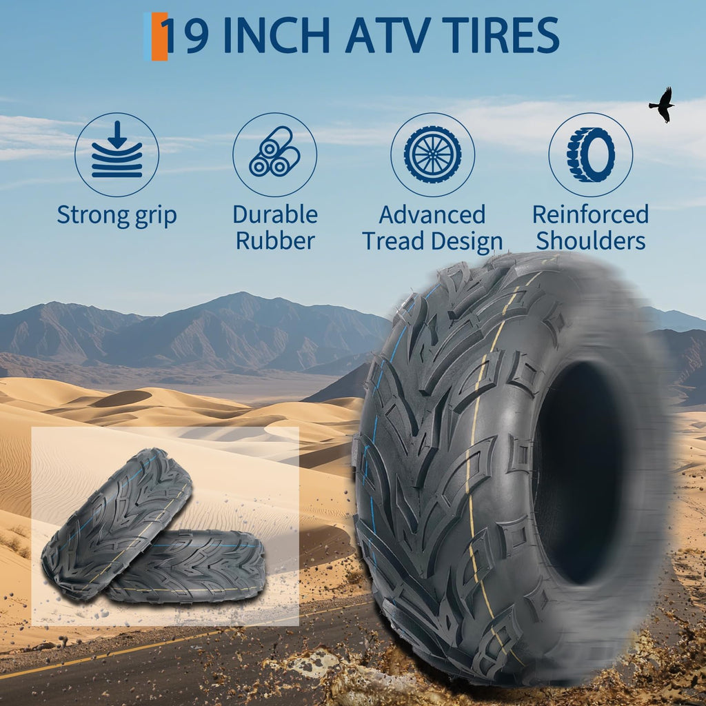 2 Pack 19x7-8 ATV Tires 4PR Tubeless All Terrain N180862