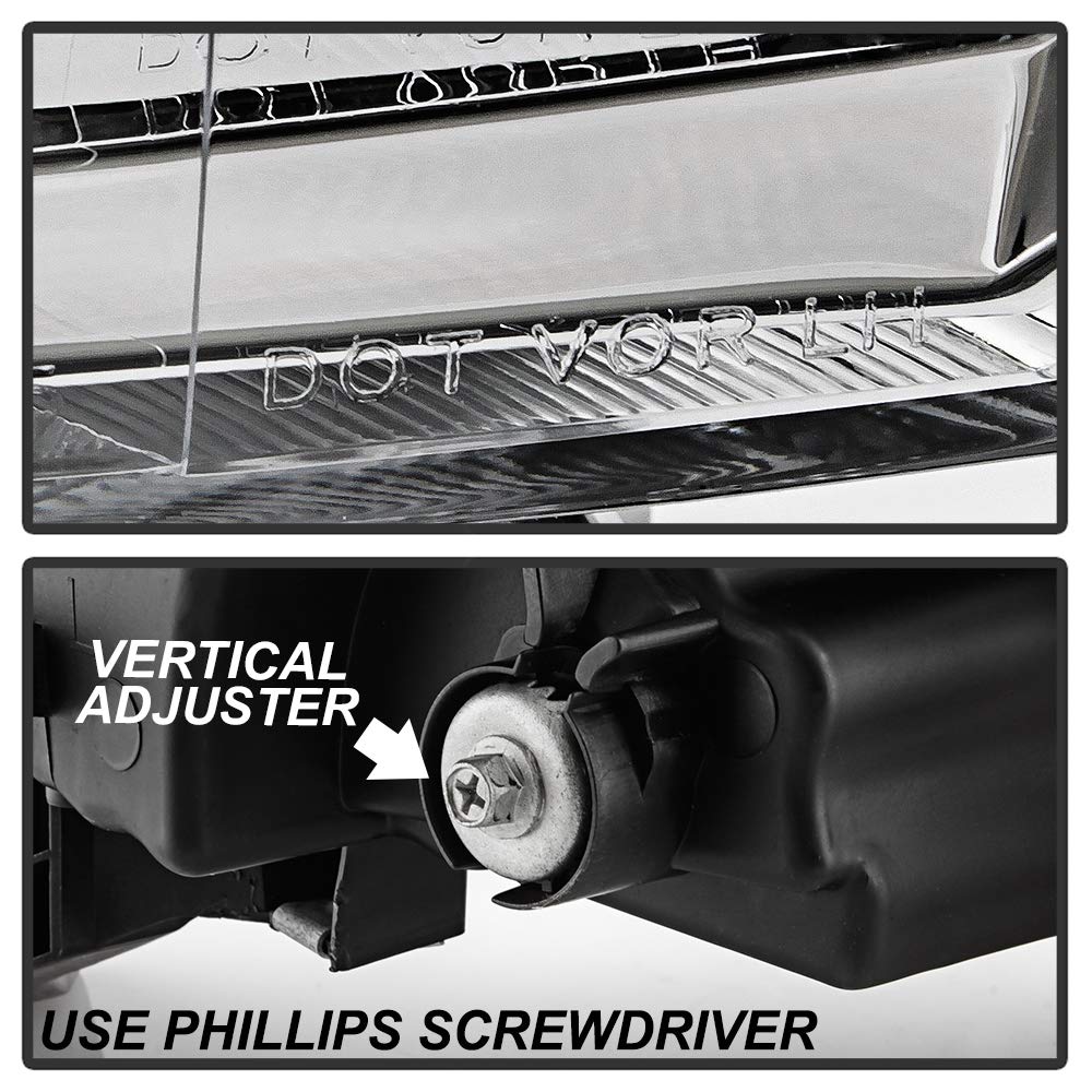Chrome Housing Headlights Headlamps S7212