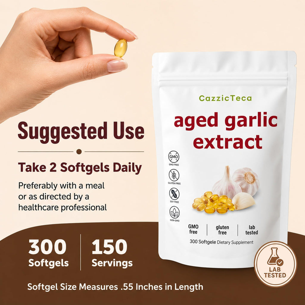 Odorless Organic Garlic Extract 7500mg 300 Softgels Q282