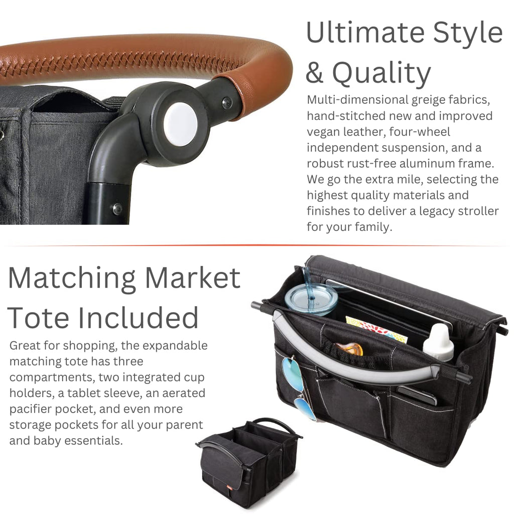 Black Double Stroller D6970