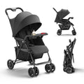 Lightweight Travel Stroller with Near-Flat Recline Seat K390