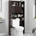 Over The Toilet Storage Cabinet with Doors and Shelves J9884