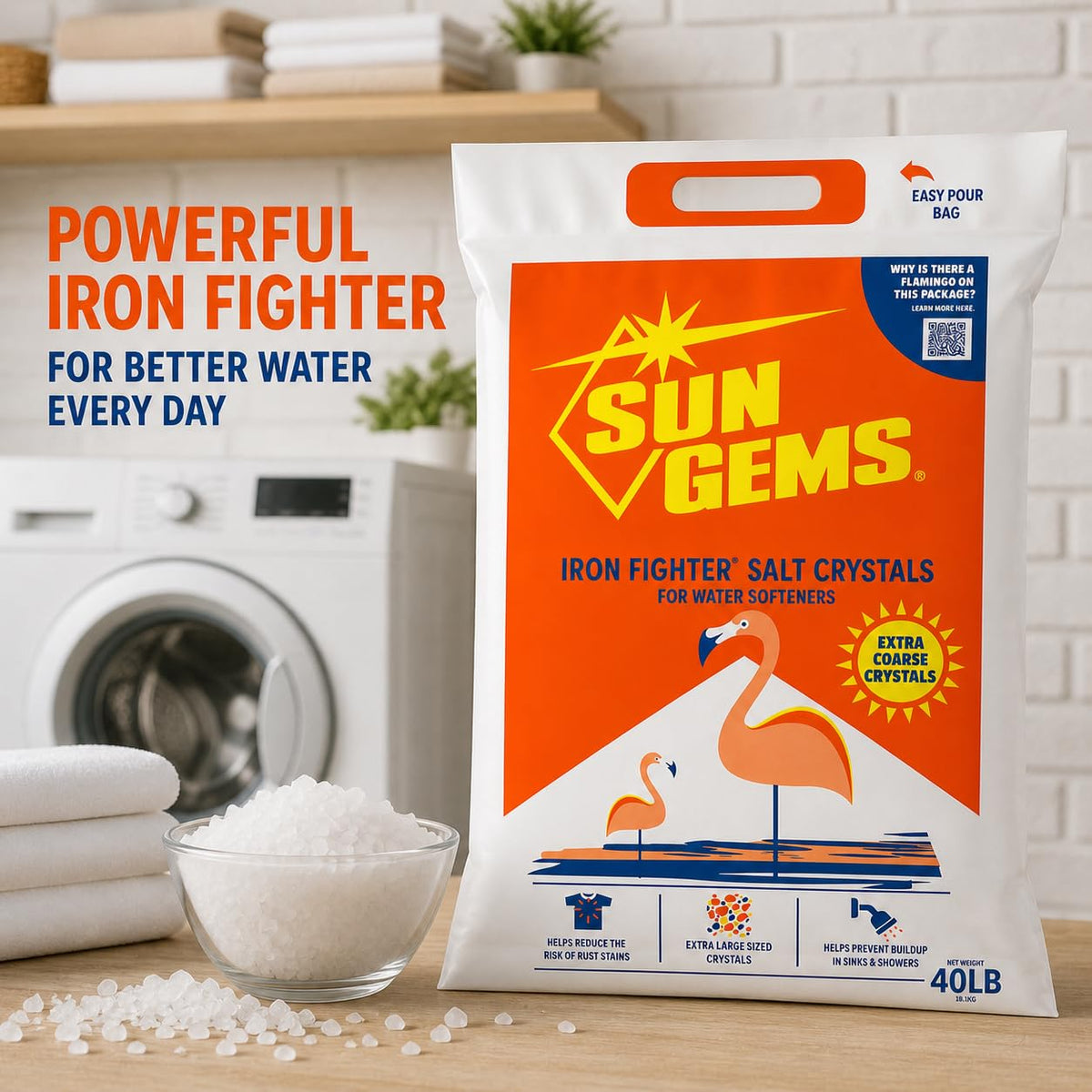 Water Softener Salt Crystals 40 lb 2 Pack A783