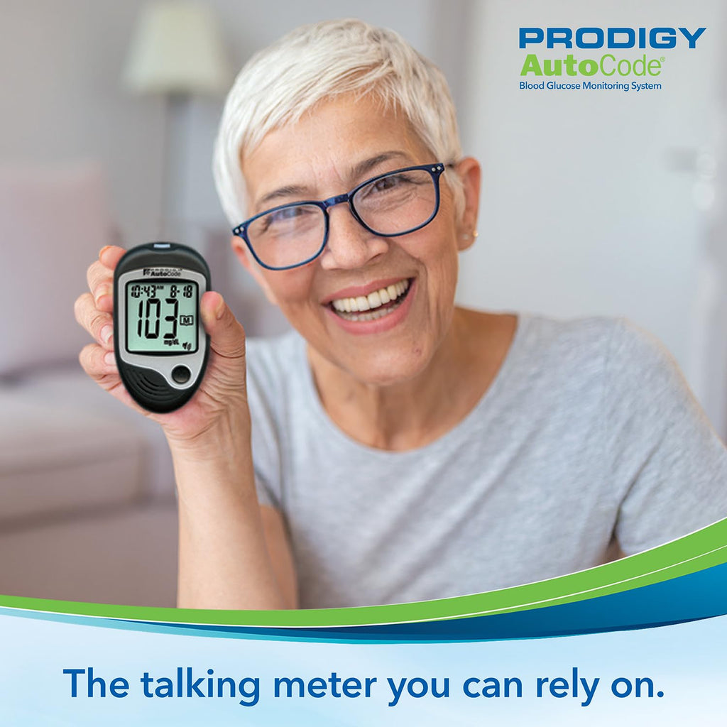 Blood Glucose Monitoring System with Talking Meter and Lancing Device W284