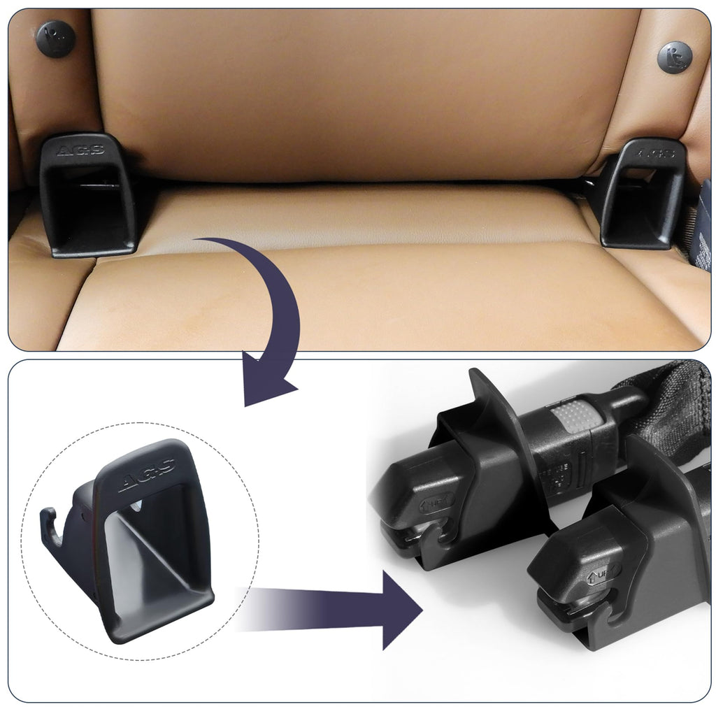 4Pcs Black Car Seat Latch Guides C15460