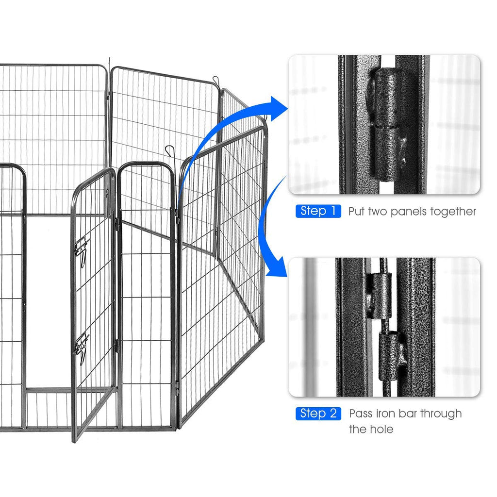 16 Panel Metal Pet Playpen with Door K6945