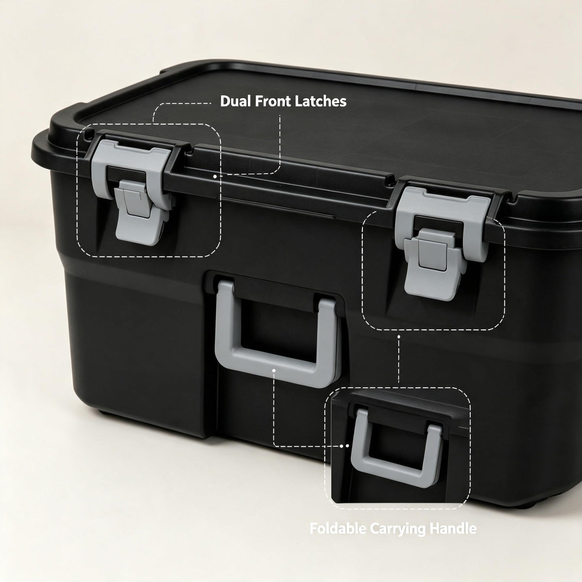 22 Gallon Lockable Wheeled Plastic Storage Trunk R212431