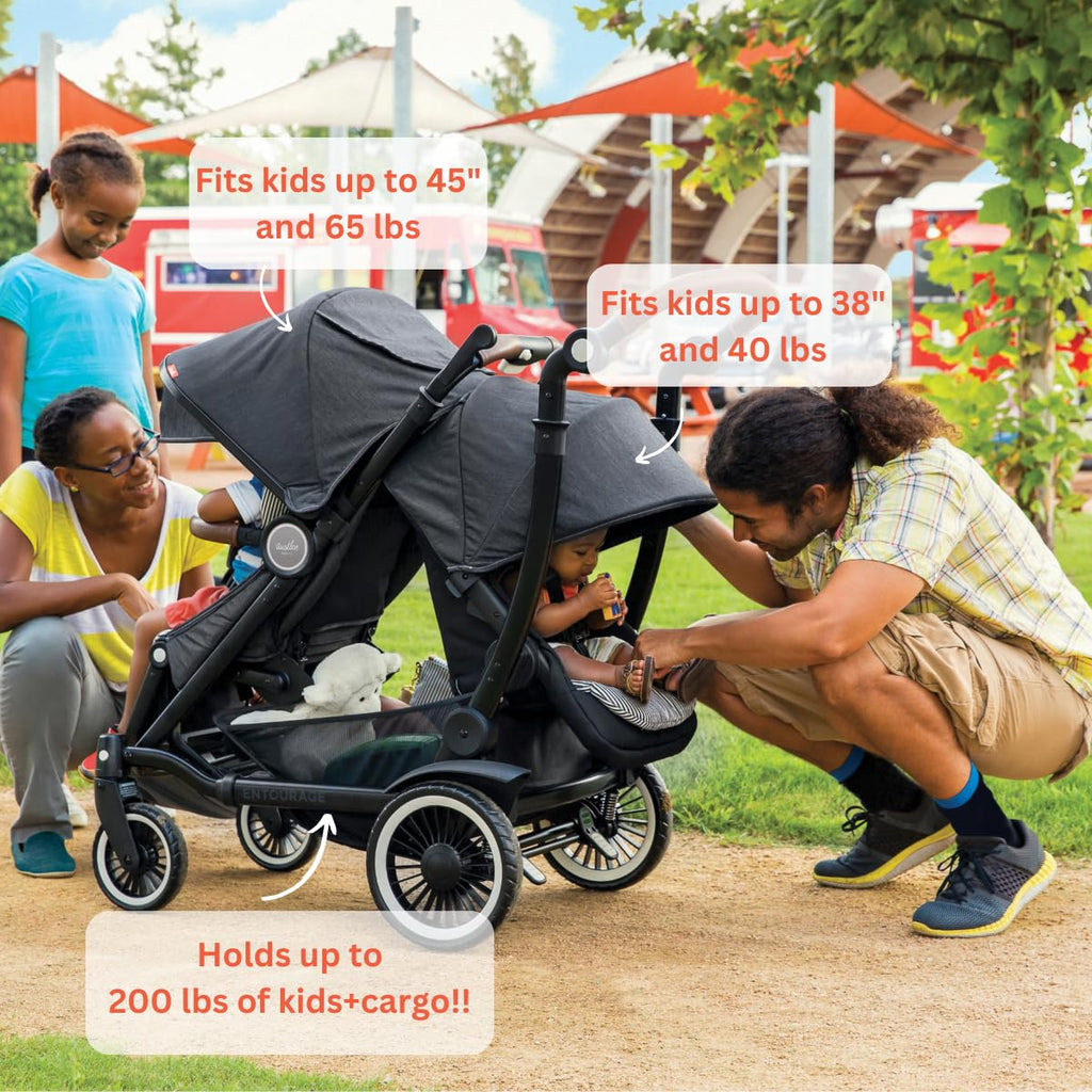 Black Double Stroller D6970