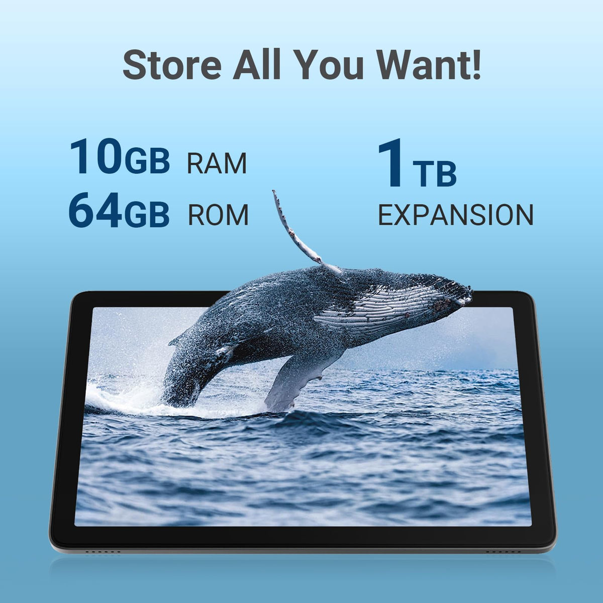 10.1" Android Tablet with Octa-core Processor 10GB RAM 64 GB ROM G655417
