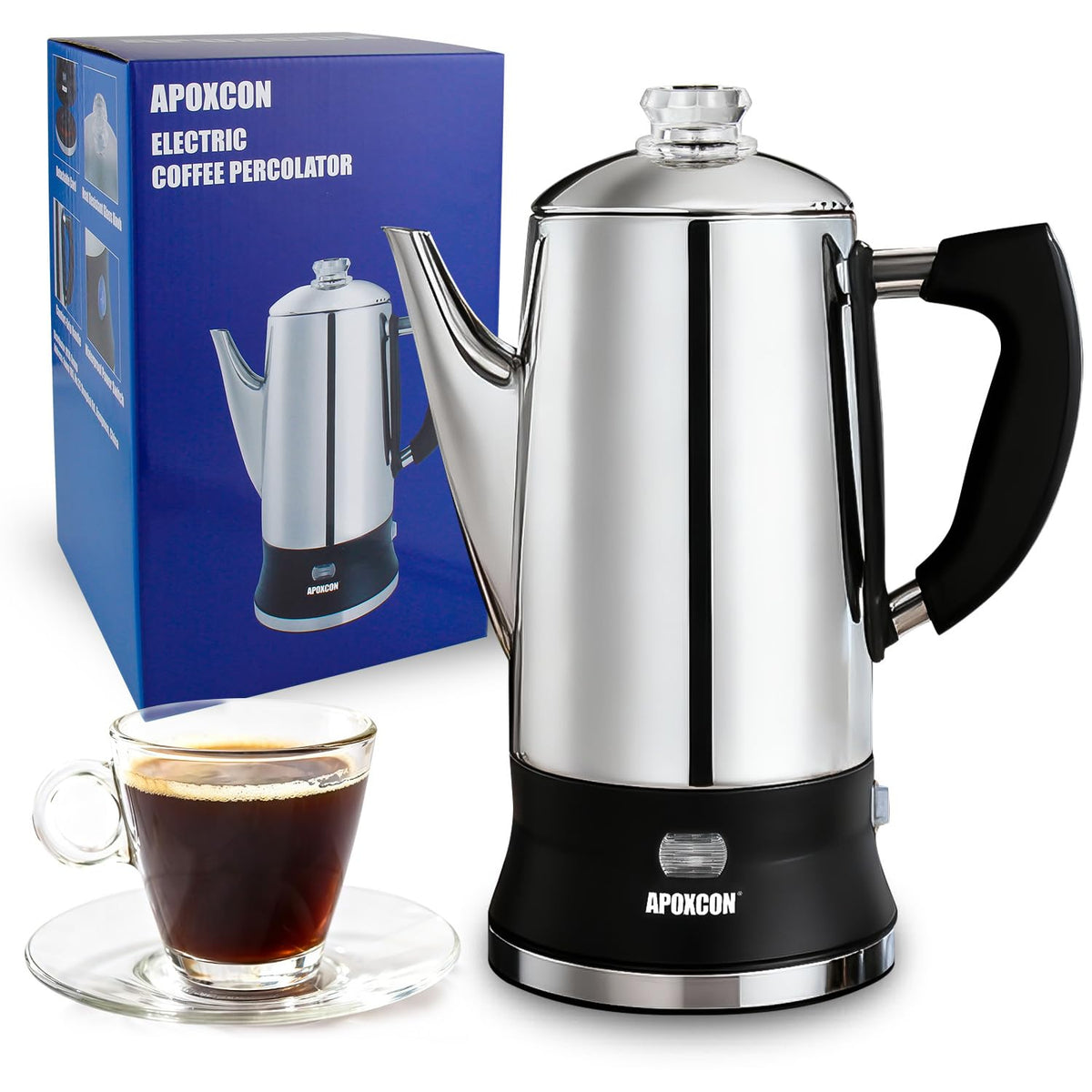 12 Cup Stainless Steel Electric Coffee Percolator R94550