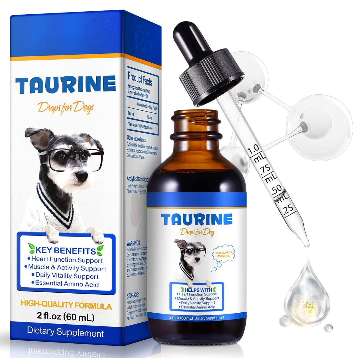 Taurine Liquid Supplement for Dogs 60ml R48635