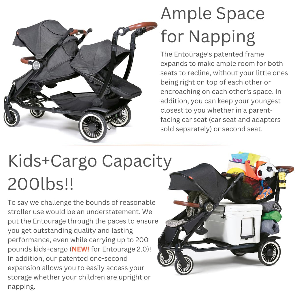 Black Double Stroller D6970