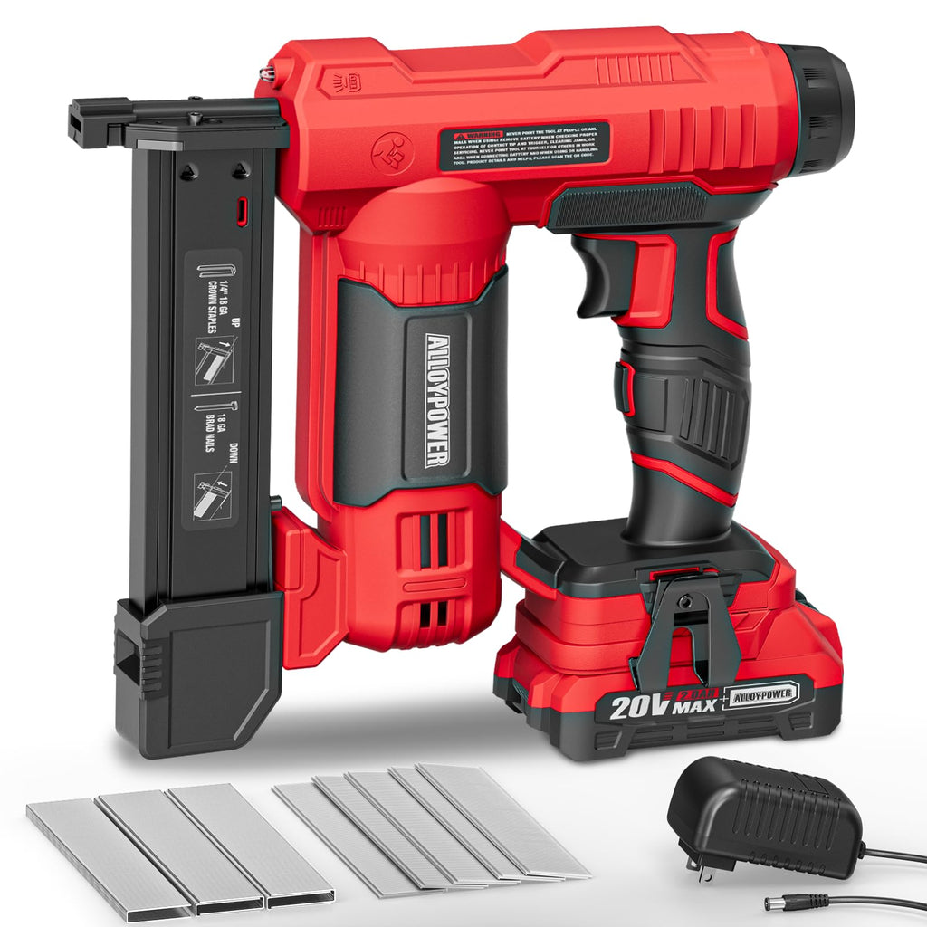 2 in 1 Cordless Brad Nailer/Electric Stapler with Battery and Charger Z8969