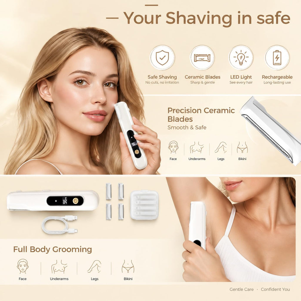 Sonic Dermaplane Razor with 5 Refill Blades T551914