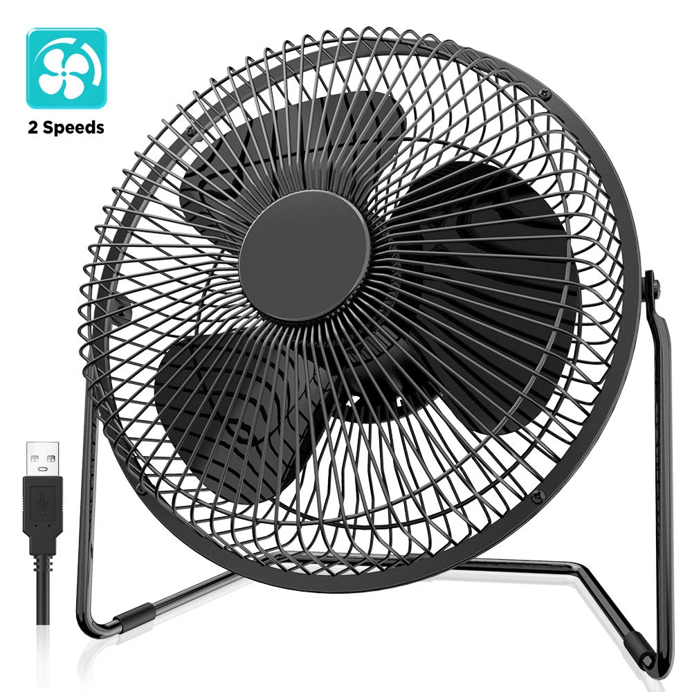 9 Inch USB Powered Desk Fan with Metal Frame D656864