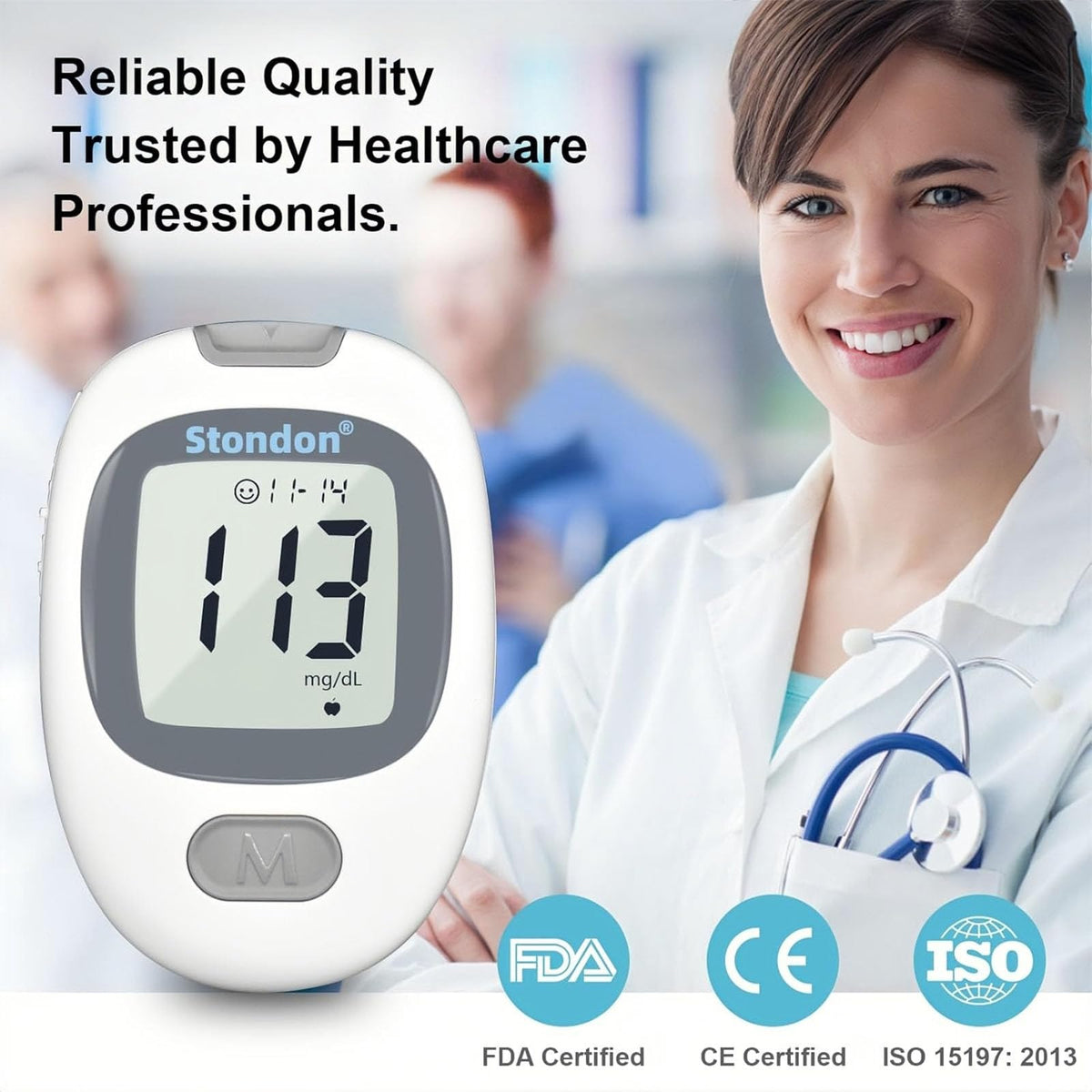 Blood Glucose Monitor Kit, 50 Strips & Lancets A7920