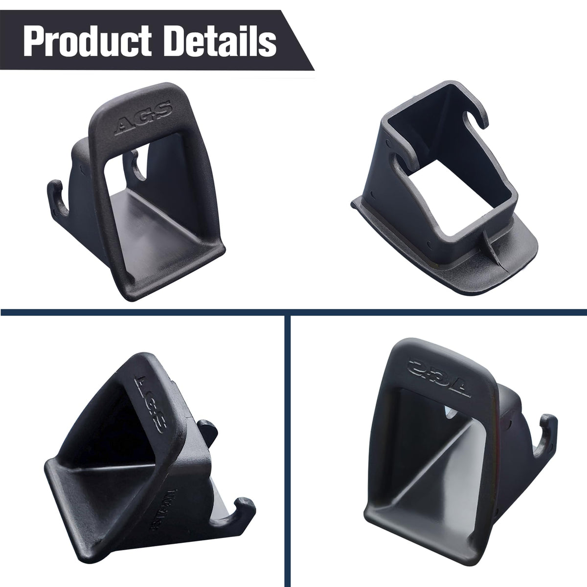 4Pcs Black Car Seat Latch Guides C15460
