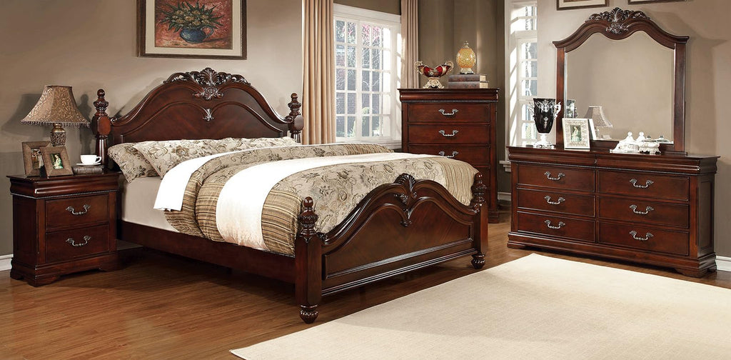 Cherry Wood Low Post Bed California King B896644
