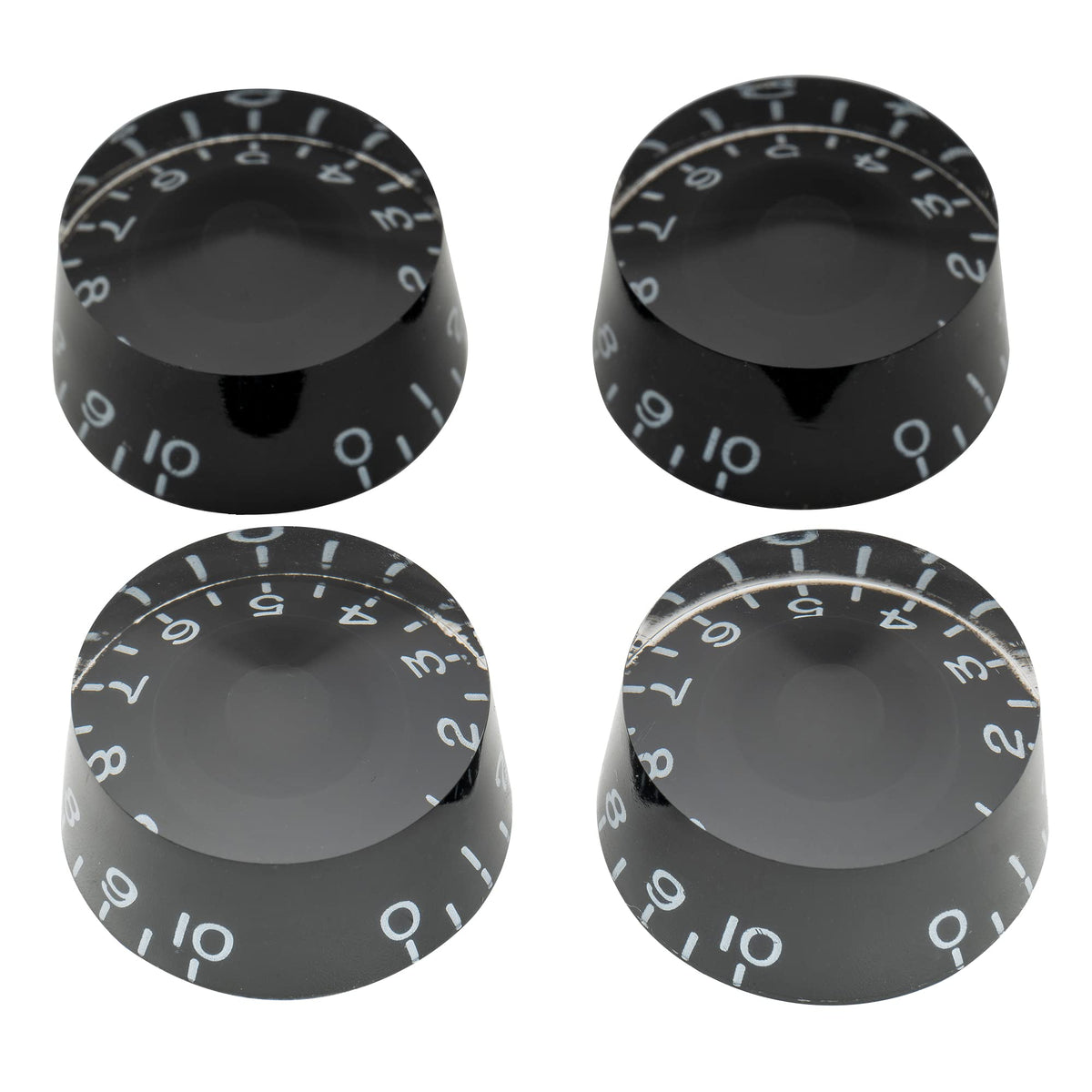 Black 4Pcs Guitar Knobs L348198