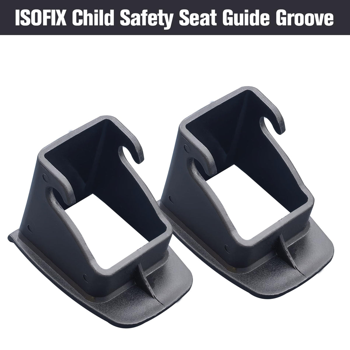 4Pcs Black Car Seat Latch Guides C15460