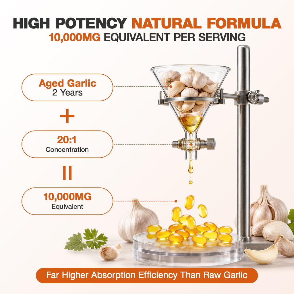 Odorless Garlic Capsules 10,000mg 300 Softgels P31198
