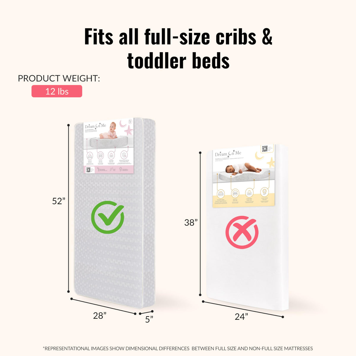 2-in-1 Baby Crib Mattress I390151