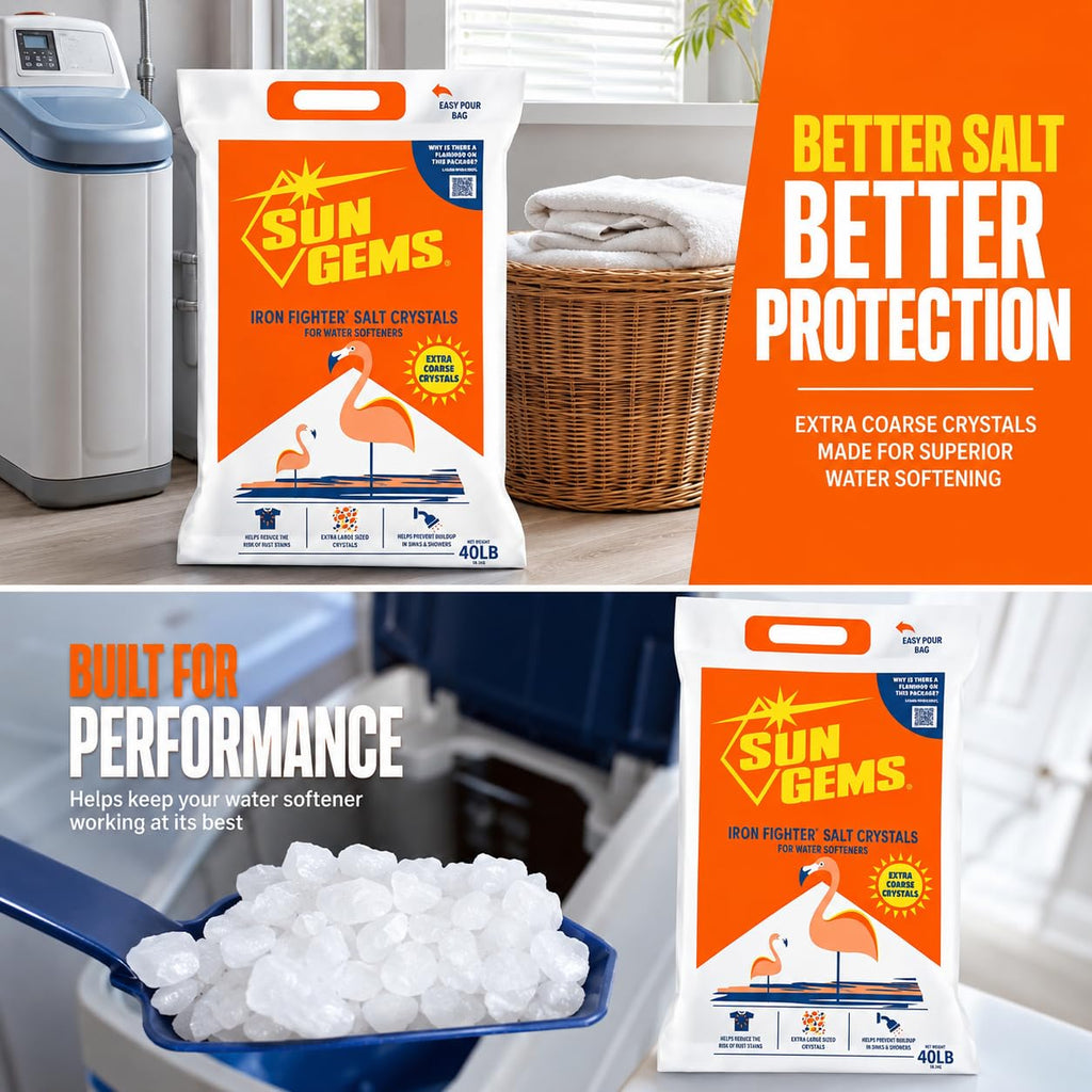 Water Softener Salt Crystals 40 lb 2 Pack A783
