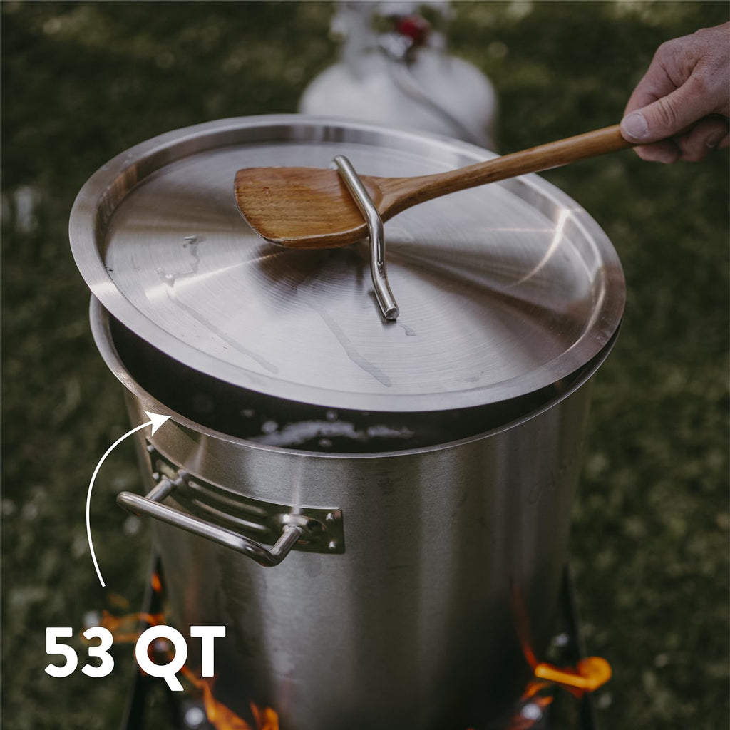 Stainless Steel 53qt Stockpot with Basket and Lid E66817
