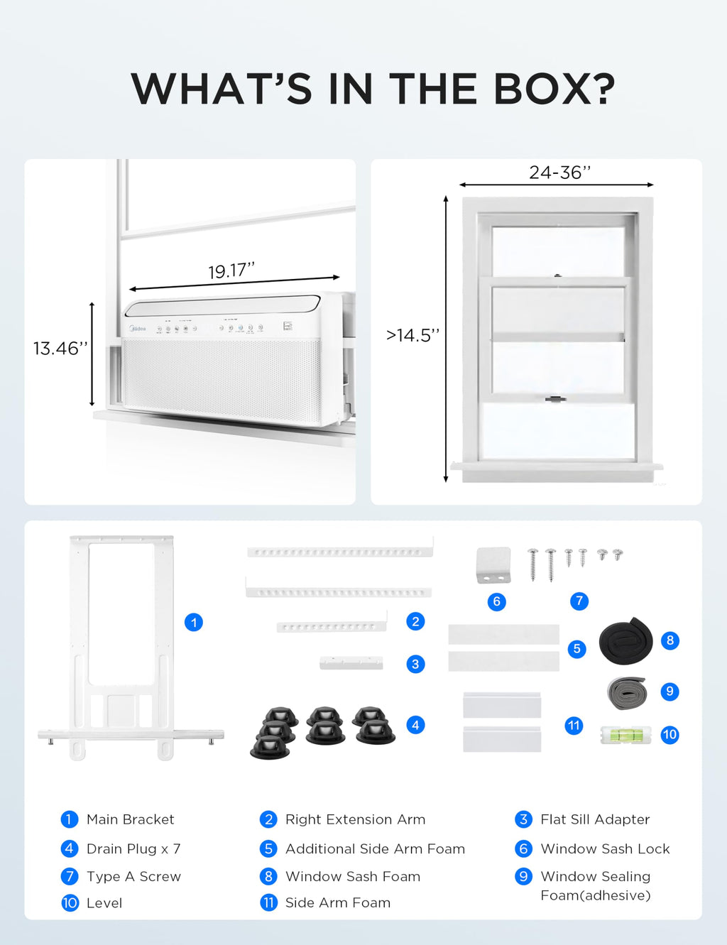 10,000 BTU Smart Inverter Window AC F3430