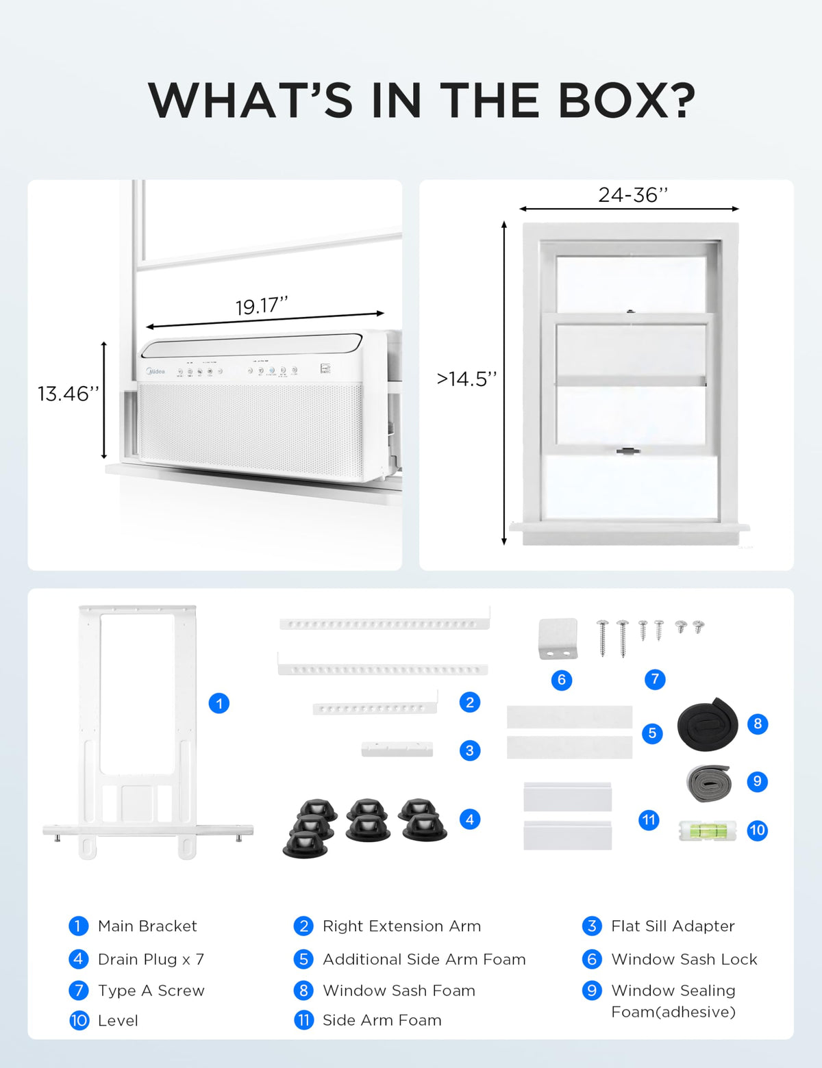 10,000 BTU Smart Inverter Window AC F3430