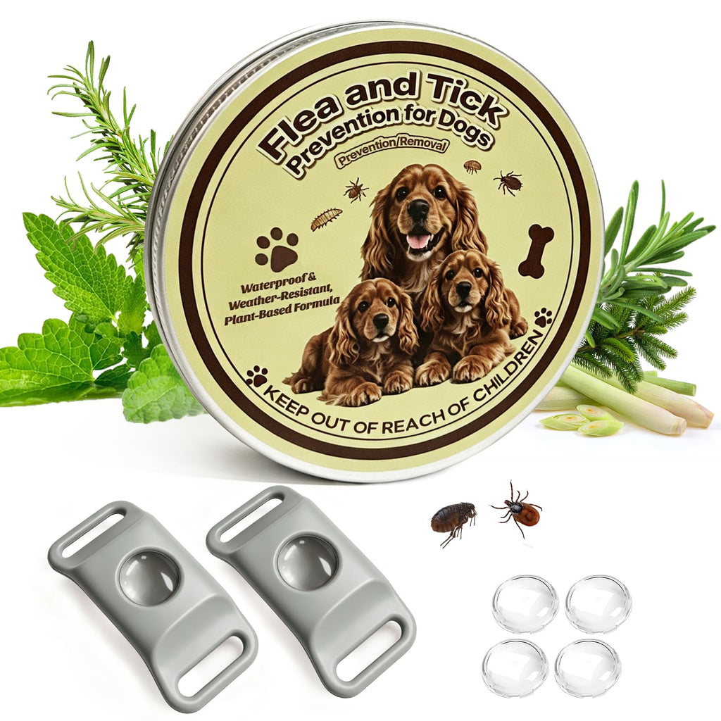 Flea and Tick Pendant for Dogs with 2 Silicone Buckles 4 Refills T527348