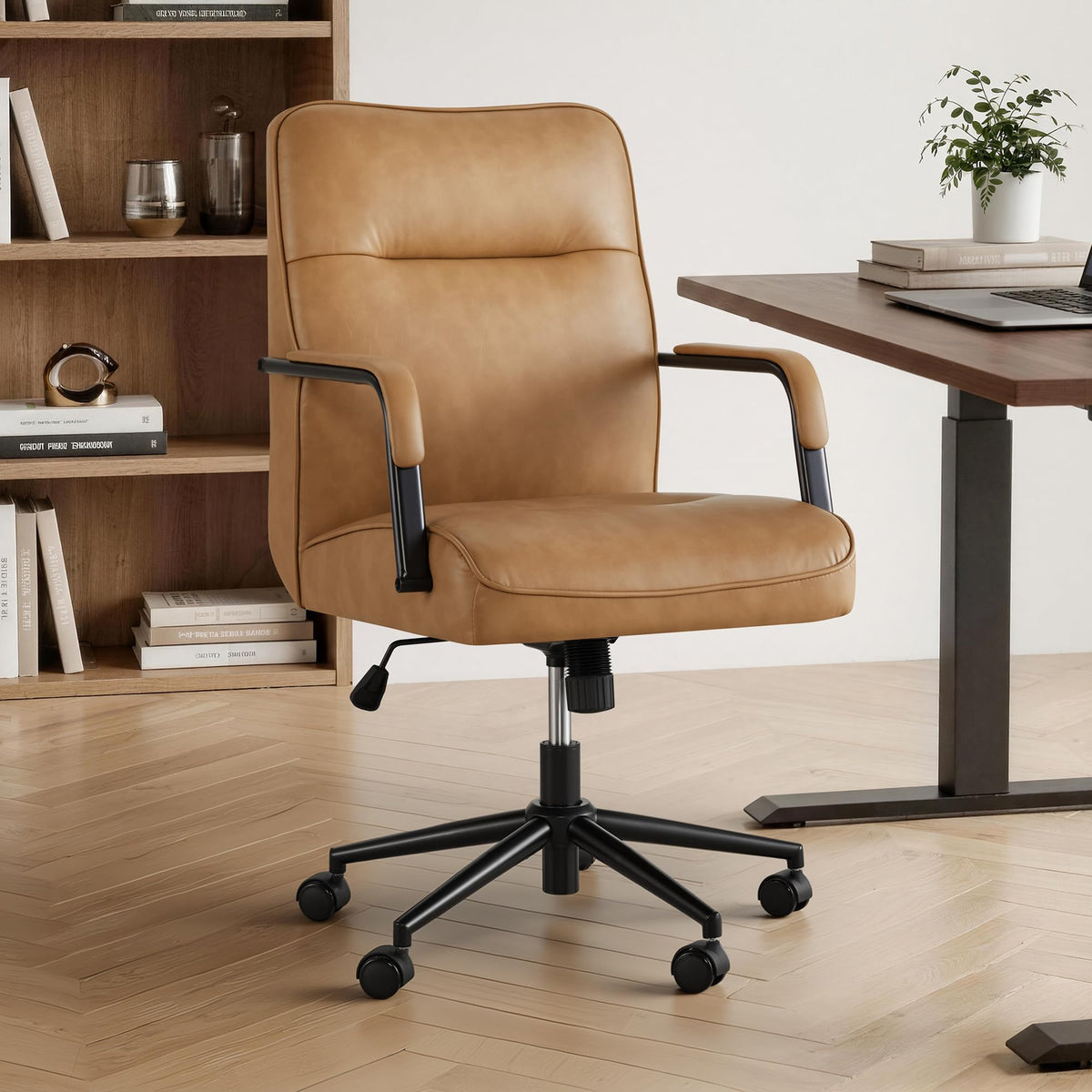 Ergonomic Faux Leather Office Chair with Lumbar Support A1787