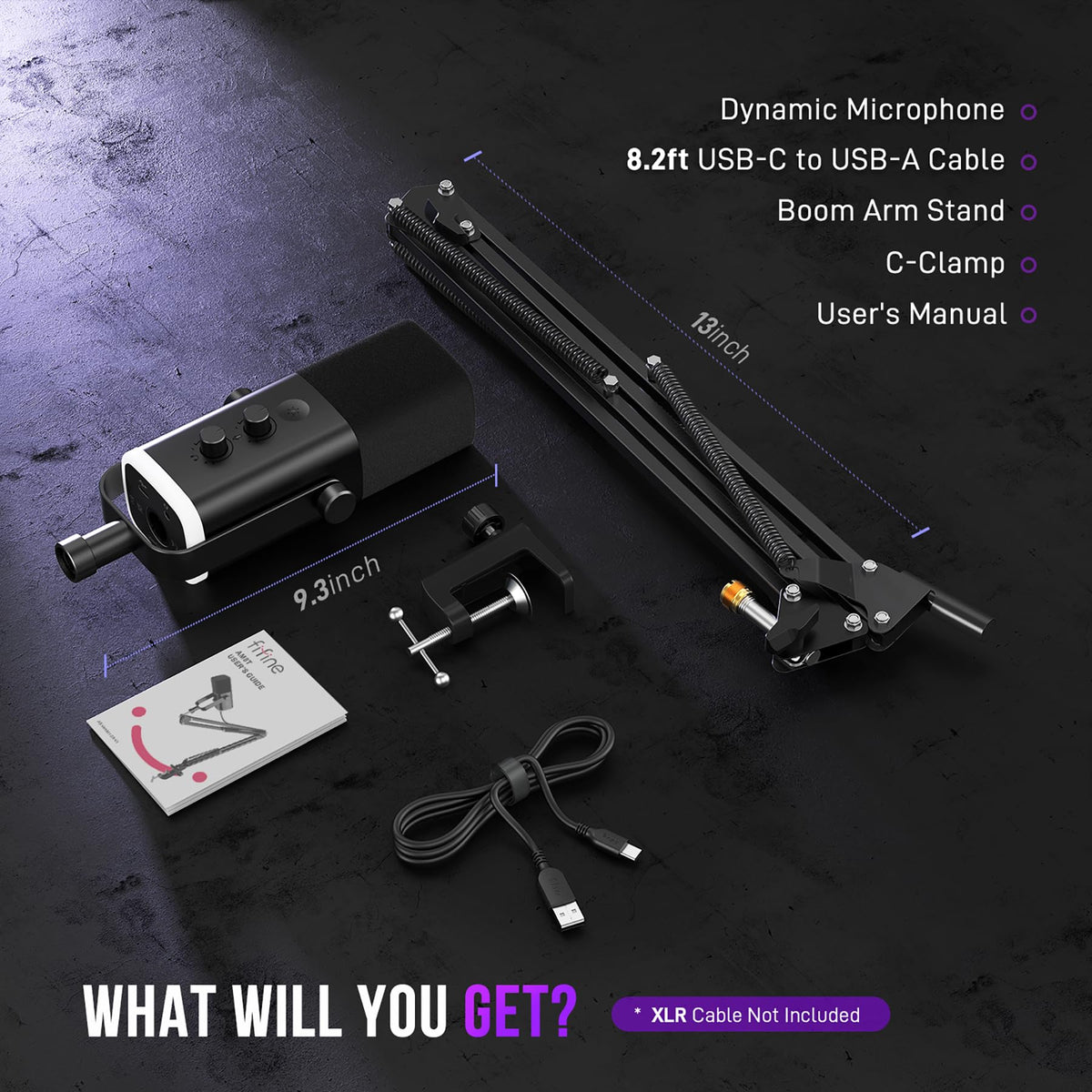 Dynamic XLR/USB Gaming Microphone Set K3947