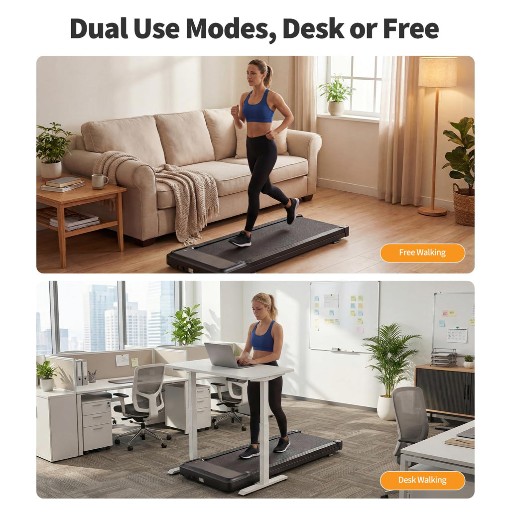 Black Portable 3-in-1 Walking Pad Treadmill H82337