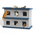 Resin Double-Decker Outdoor Cat House T362