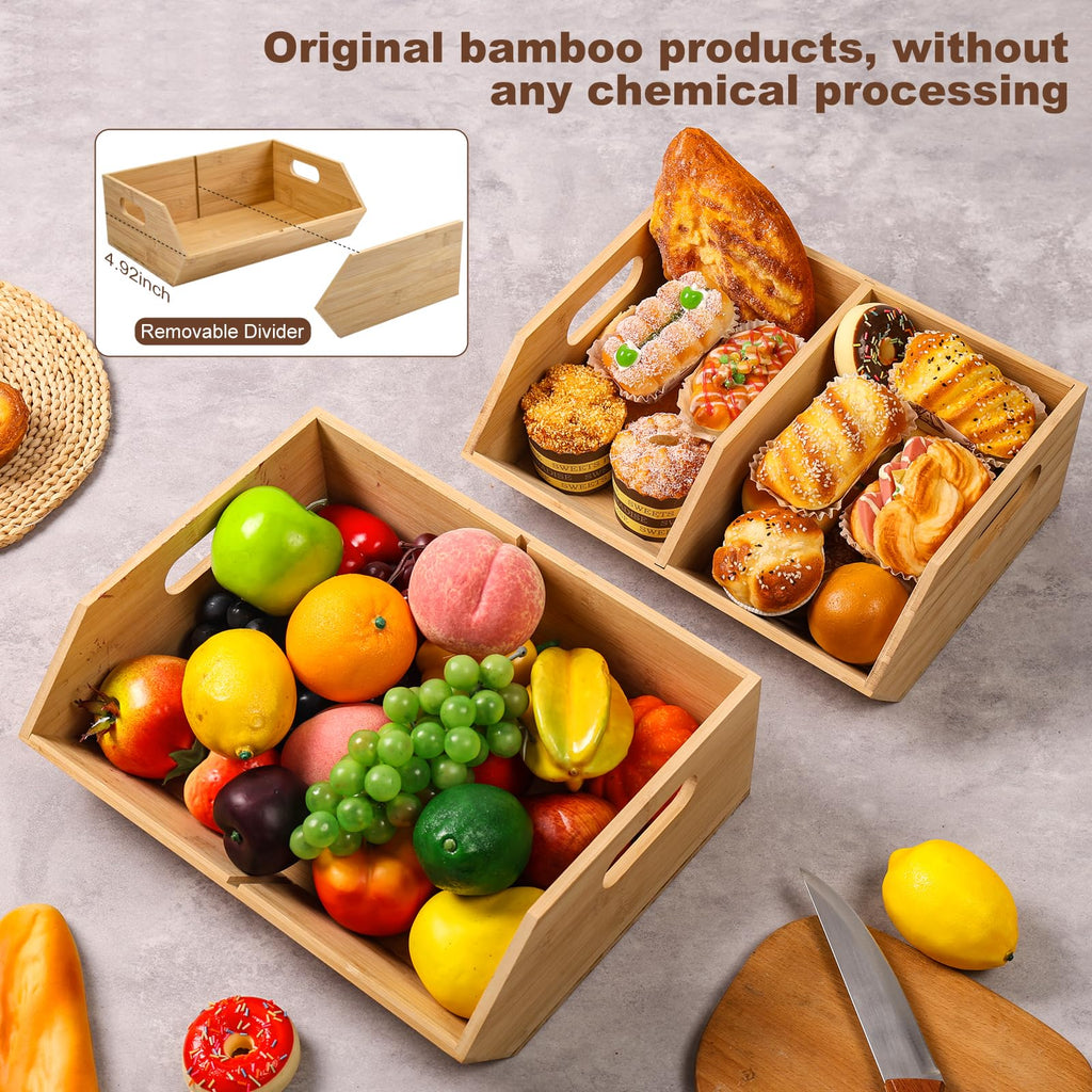 2 Set Bamboo Storage Bins I53339