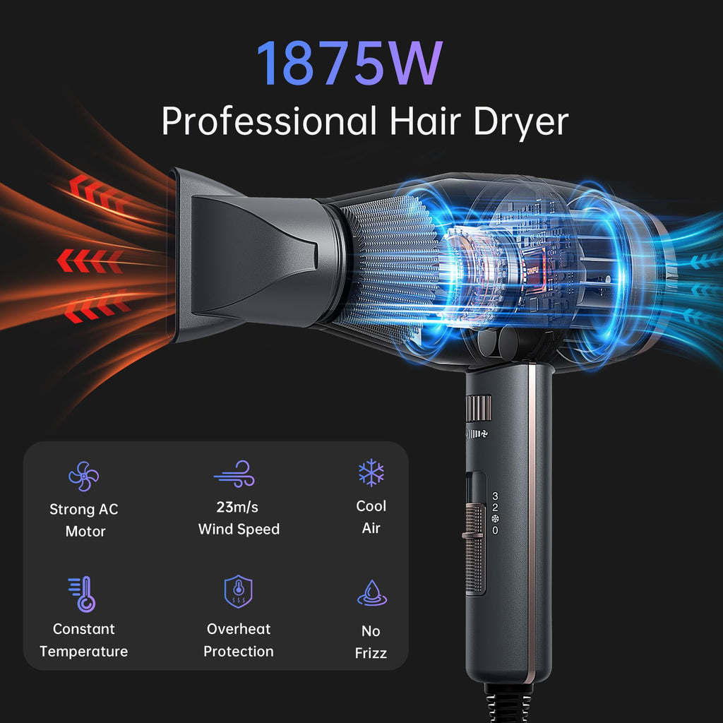 Ionic Hair Dryer with Diffuser 1875 Watt G738