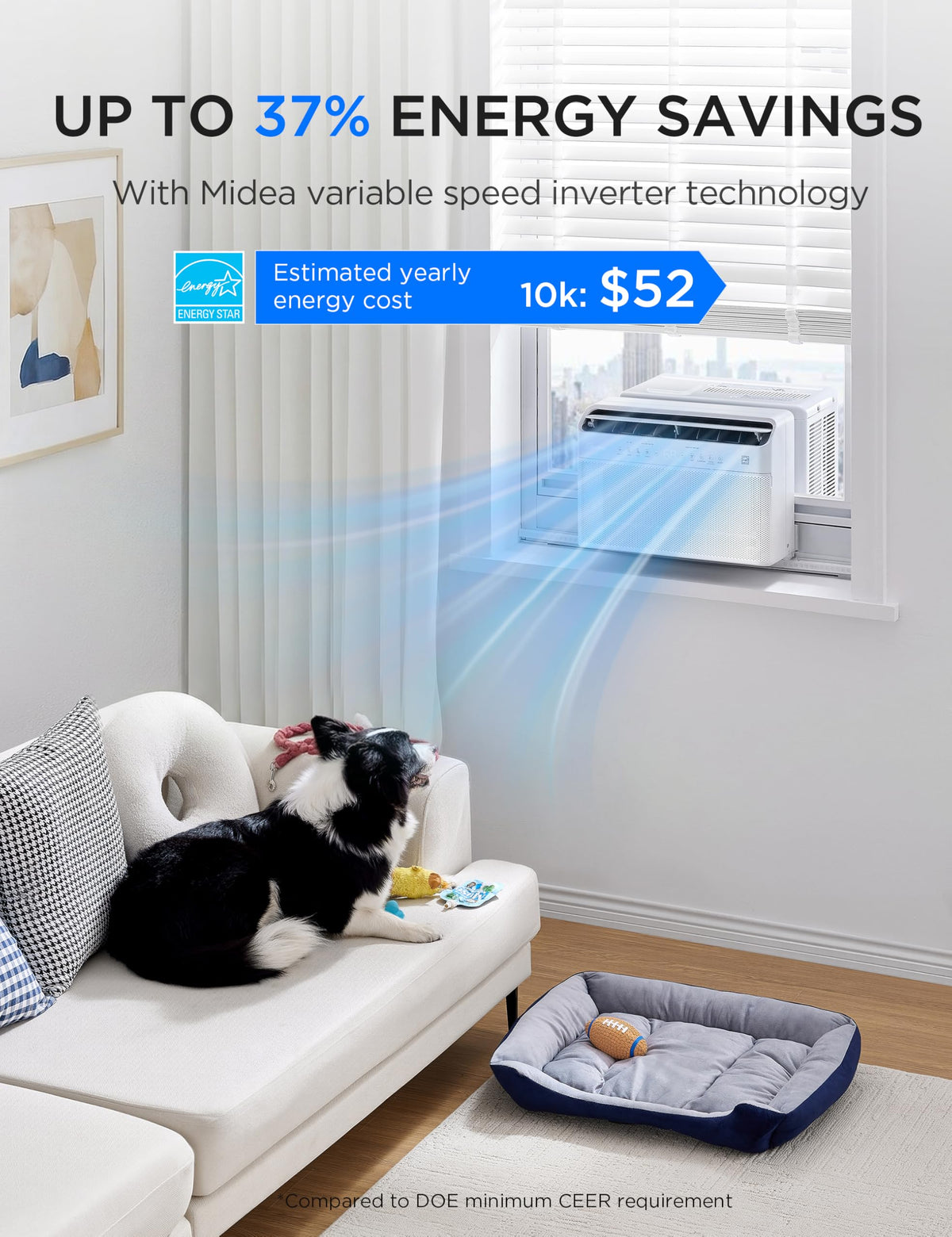 10,000 BTU Smart Inverter Window AC F3430