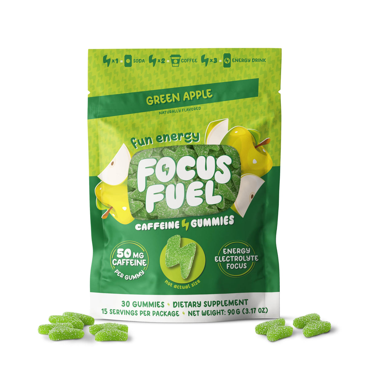 Green Apple Energy Chews 15 Servings W351